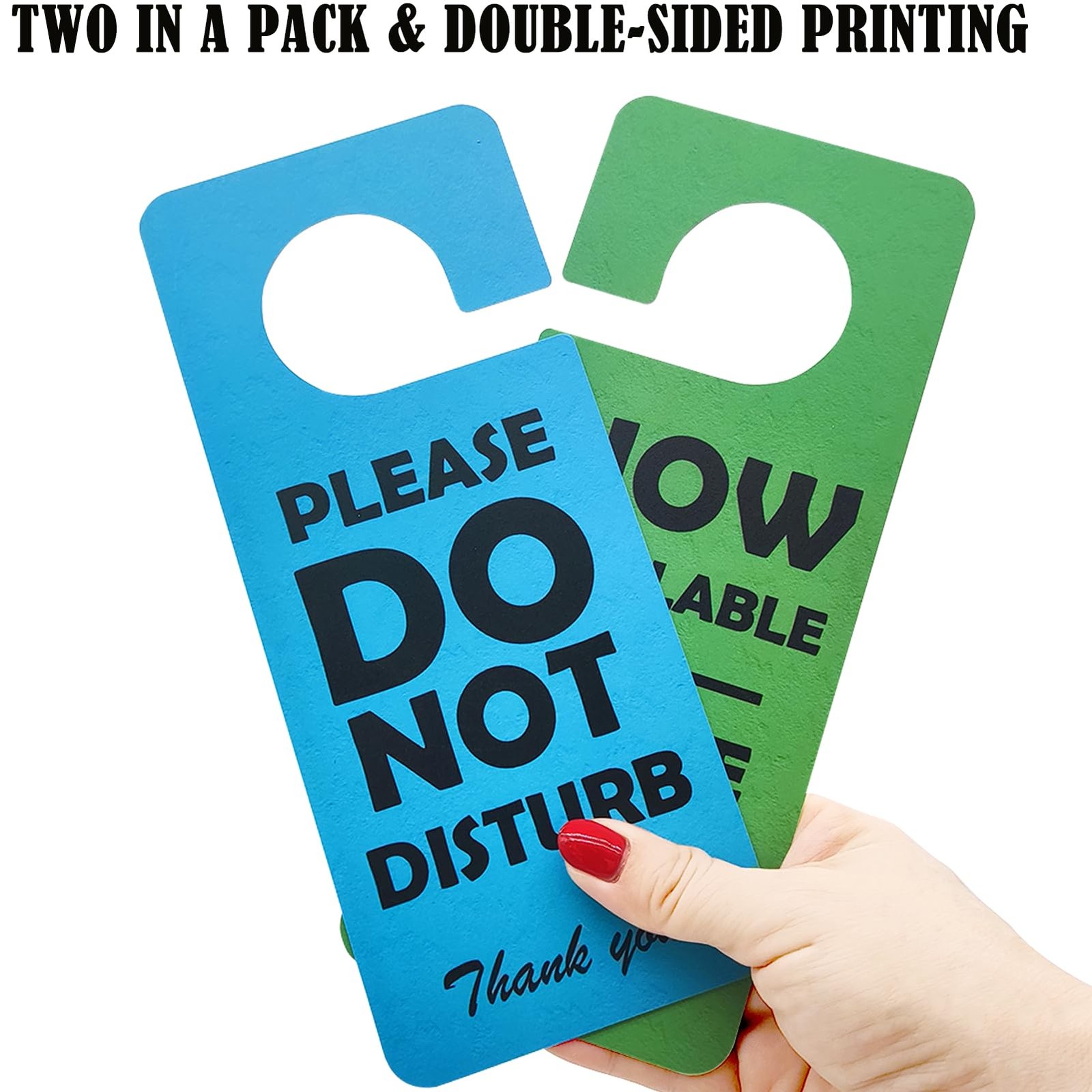 2 Pack Do Not Disturb Door Hanger Sign for Bedroom Hotel Home Office