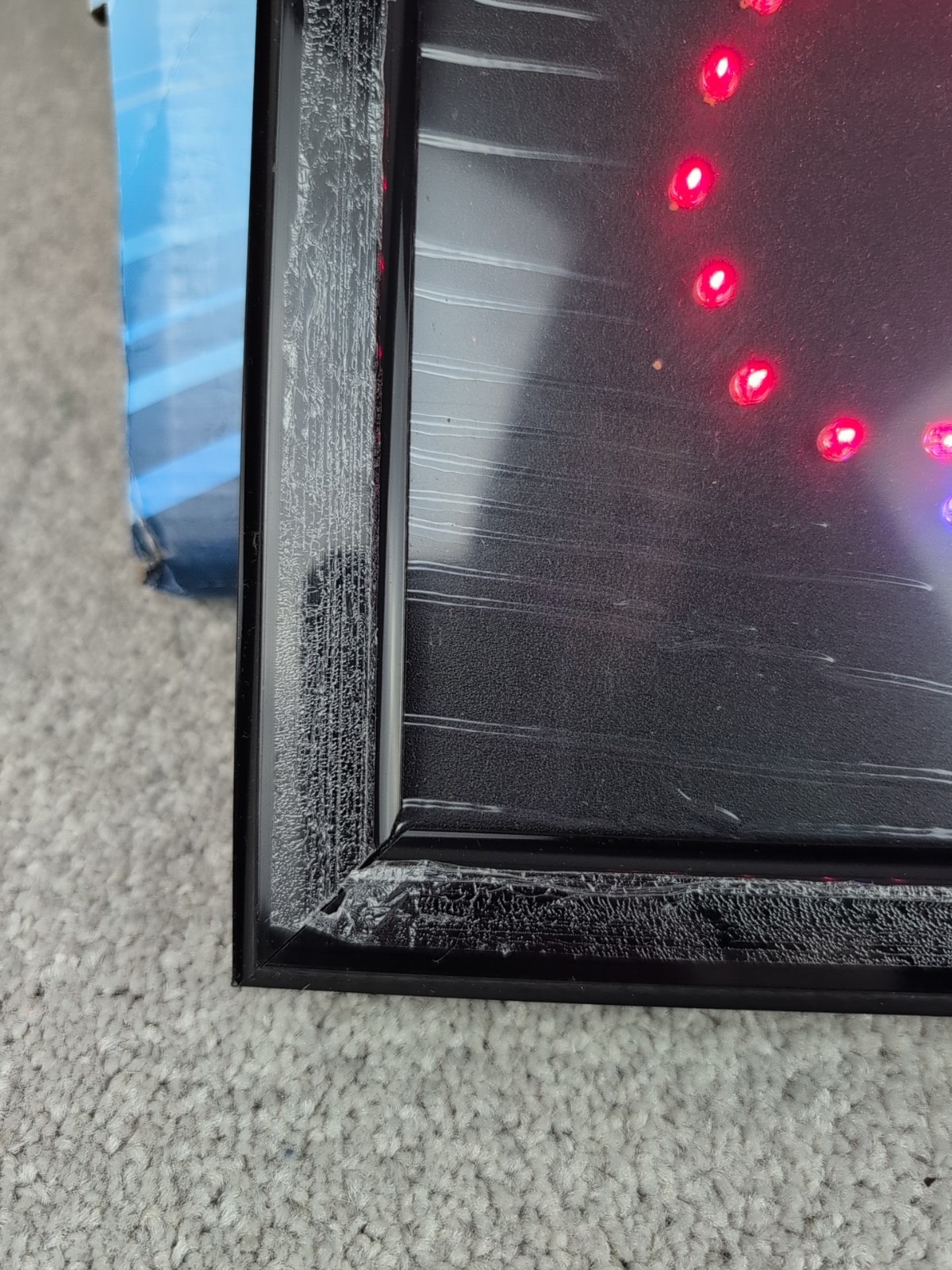 OPEN LED Bright Animated Neon Light Open Sign Running Blue Red