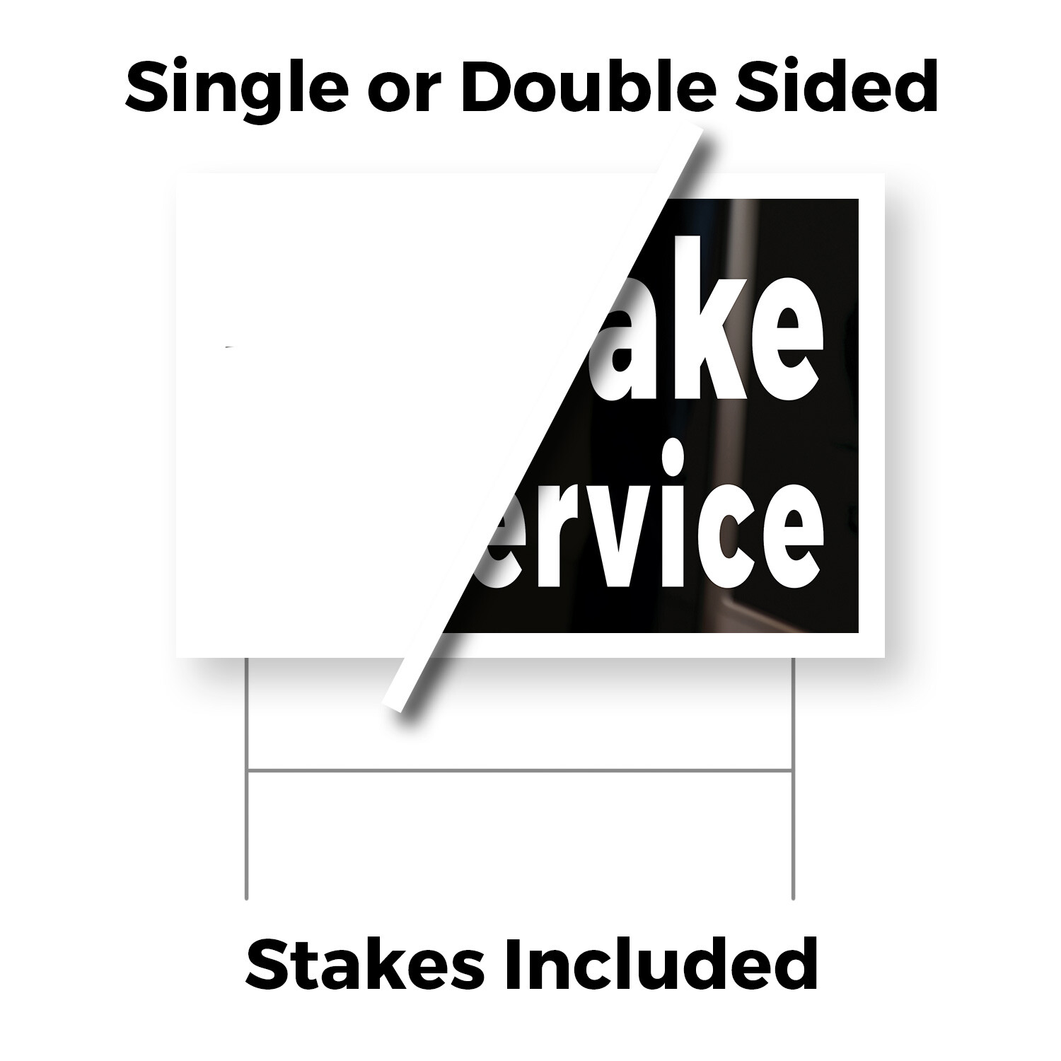 Brake Service Yard Sign Auto Repairs, Safety Inspections, Expert Mechanics