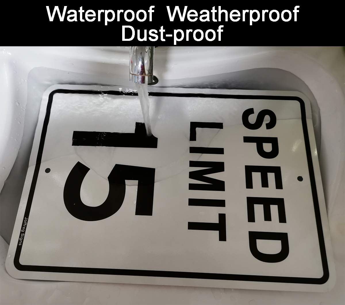 2 PCS 17×12 Inch Speed Limit 15 MPH Reflective Aluminum Alert Security Sign