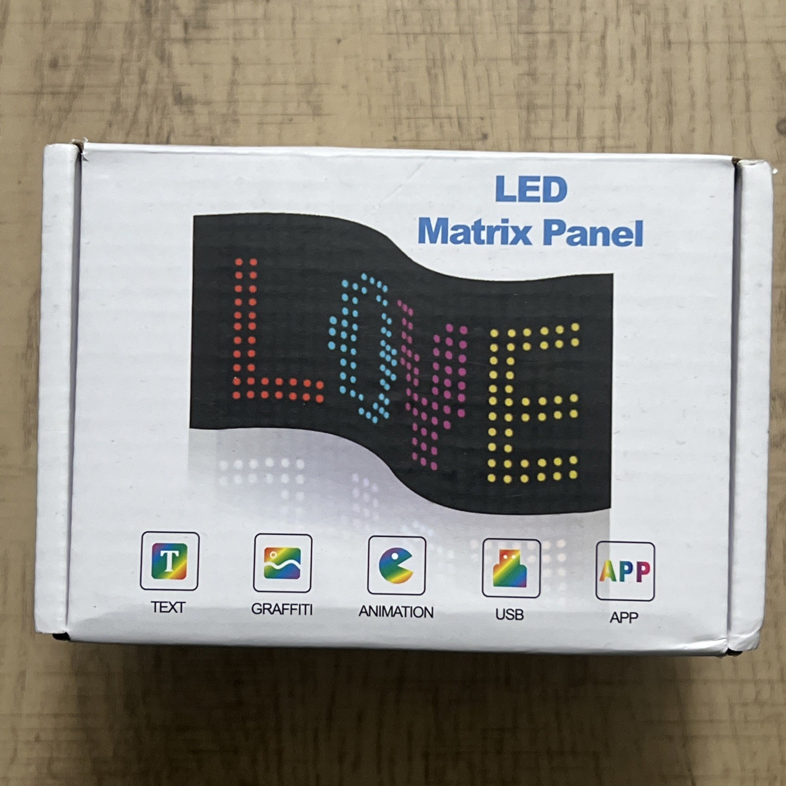 Smart LED Light Signs for Car 12.5’x 4” Matrix Panel Bluetooth App Control DIY￼