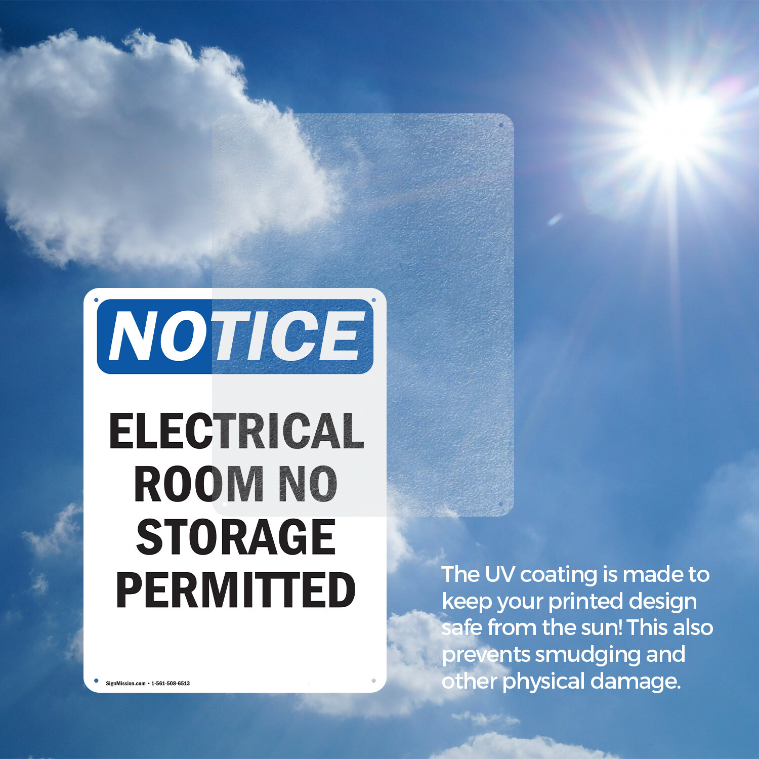 (2 Pack) Electrical Room No Storage OSHA Notice Sign Decal Metal Plastic