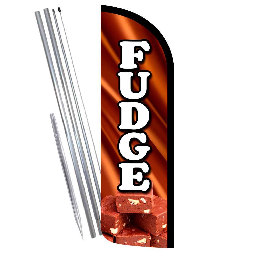 FUDGE Premium Windless Feather Flag Bundle (Complete Kit) OR Optional Replacemen