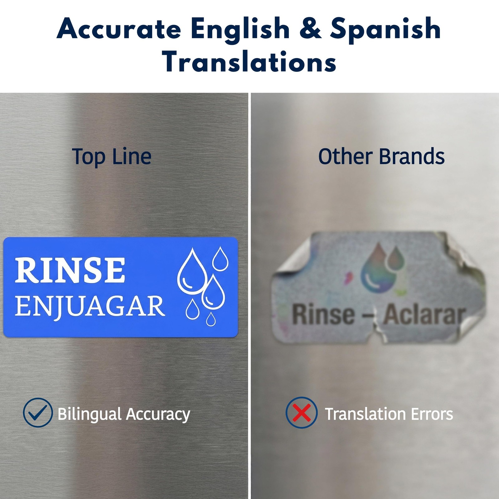 Wash Rinse Sanitize Sink Labels Compartment Sink Label Signs Accessories Supply