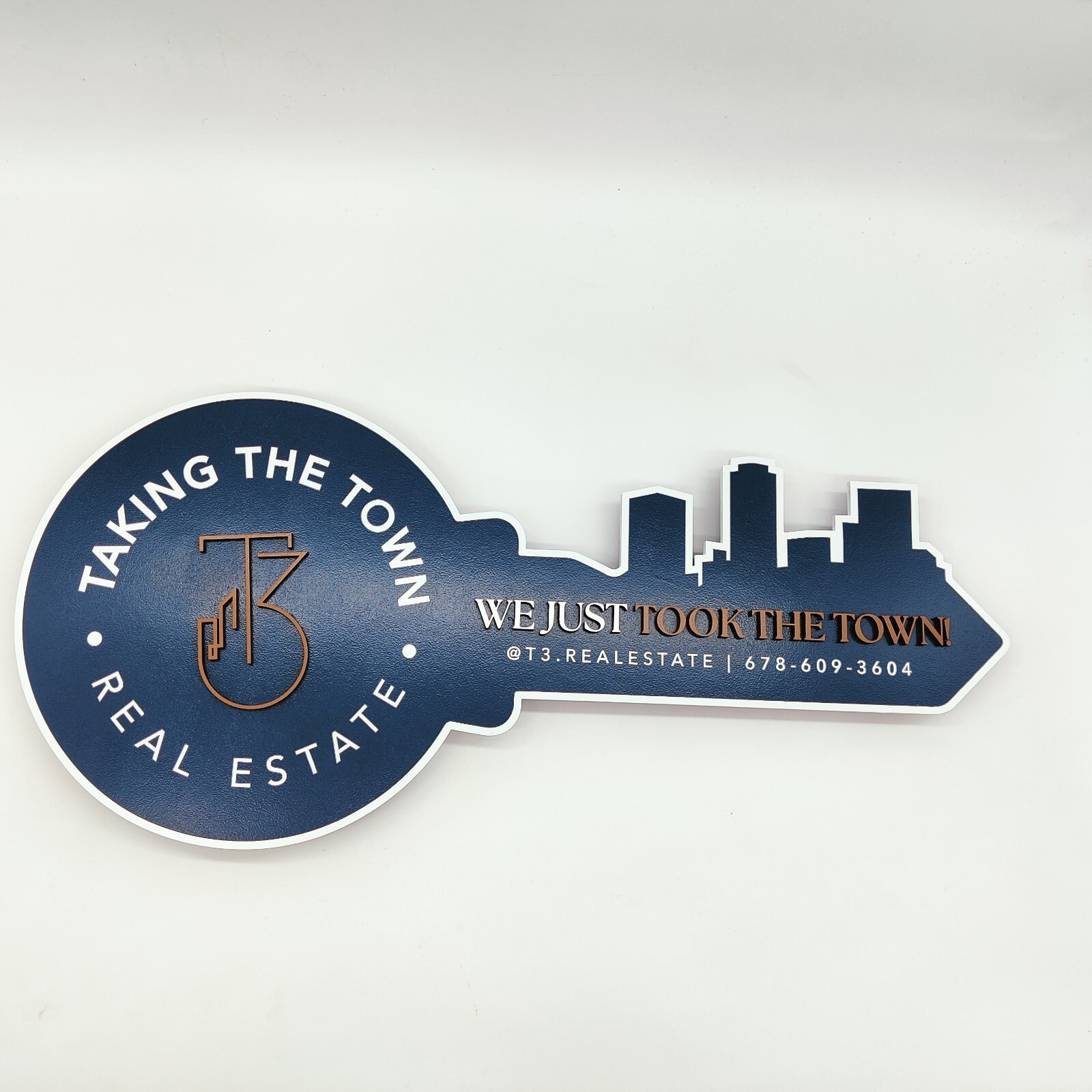 Custom Skyline Sold Key Sign, Closing Gift for Realtors, Realtor Marketing Key