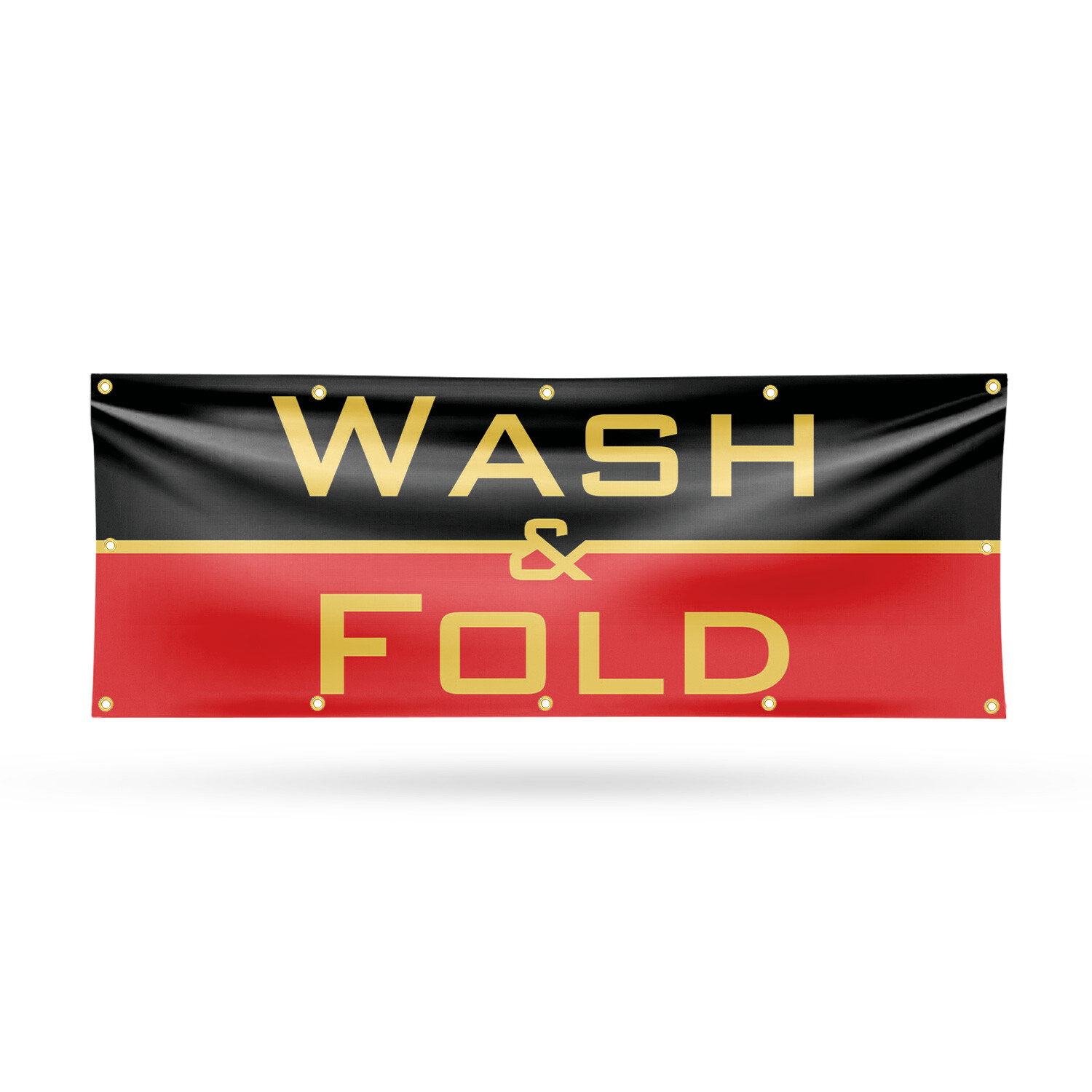 Wash and Fold Vinyl Banner Sign with Metal Grommets Heavy-Duty Single-Sided