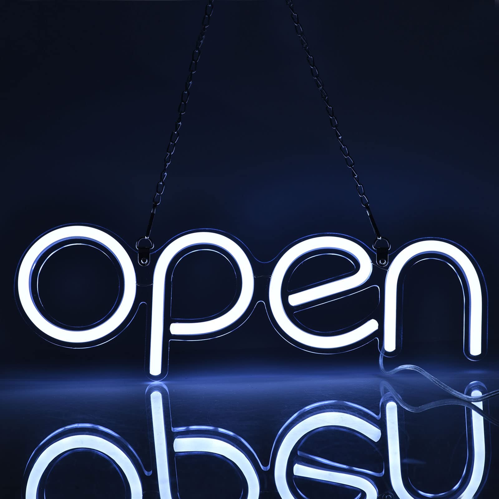 LED Open Sign,16×6 inch Open Signs for Business with Open Close Sign(White)