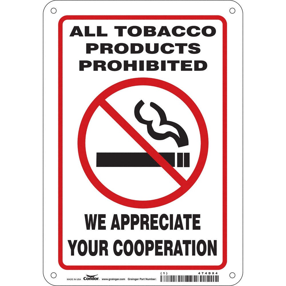 CONDOR 474D84 Safety Sign,10 inx7 in,Aluminum 474D84
