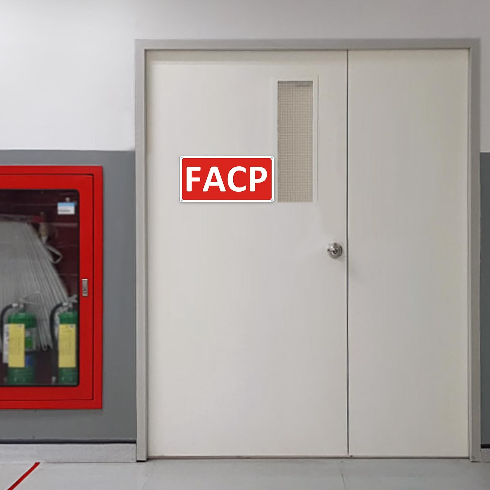 2 Pack FACP Sign, Fire Alarm Control Panel, 12 x 6 Inches FACP Signs for Door…