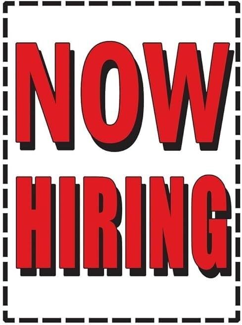 Now Hiring Retail Window Display Paper Signs | Pack of 6 | 18″w x 24″h