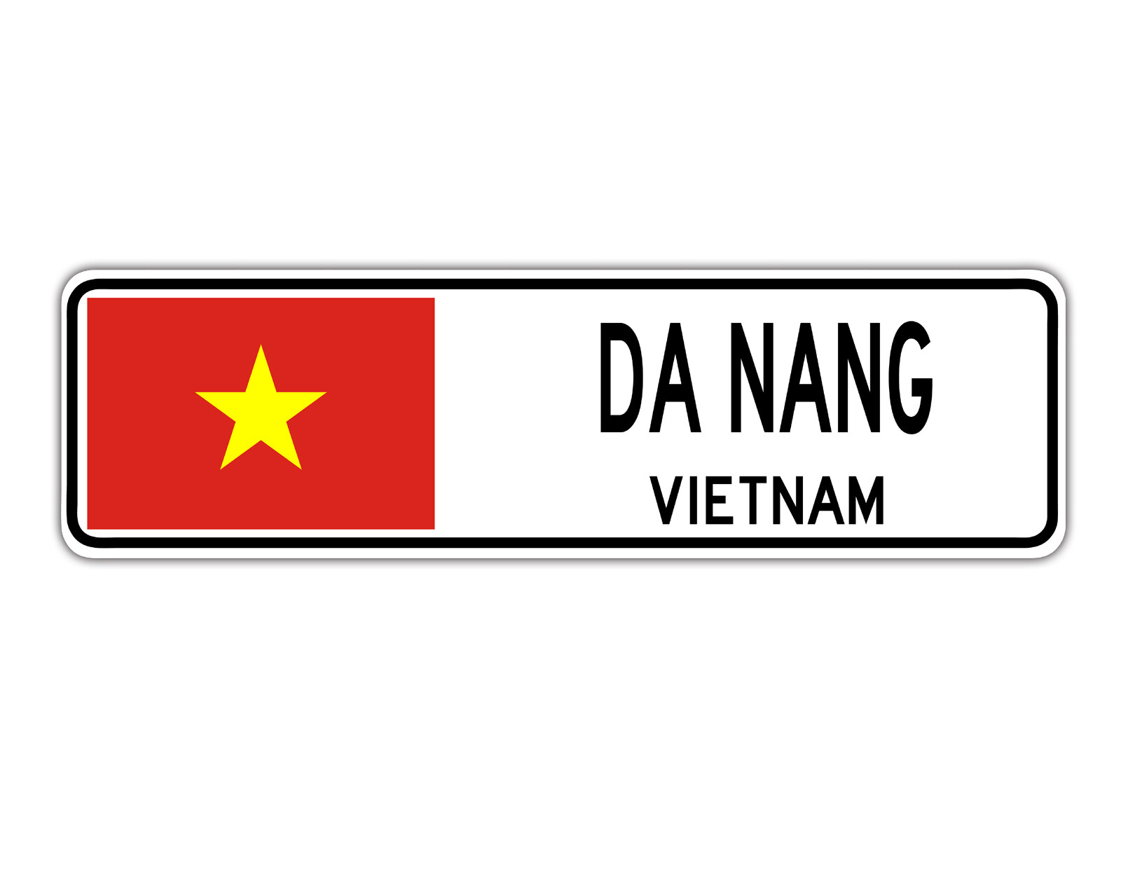 Da Nang Vietnam Street Vietnamese Flag City Country Wall Gift Aluminum Sign