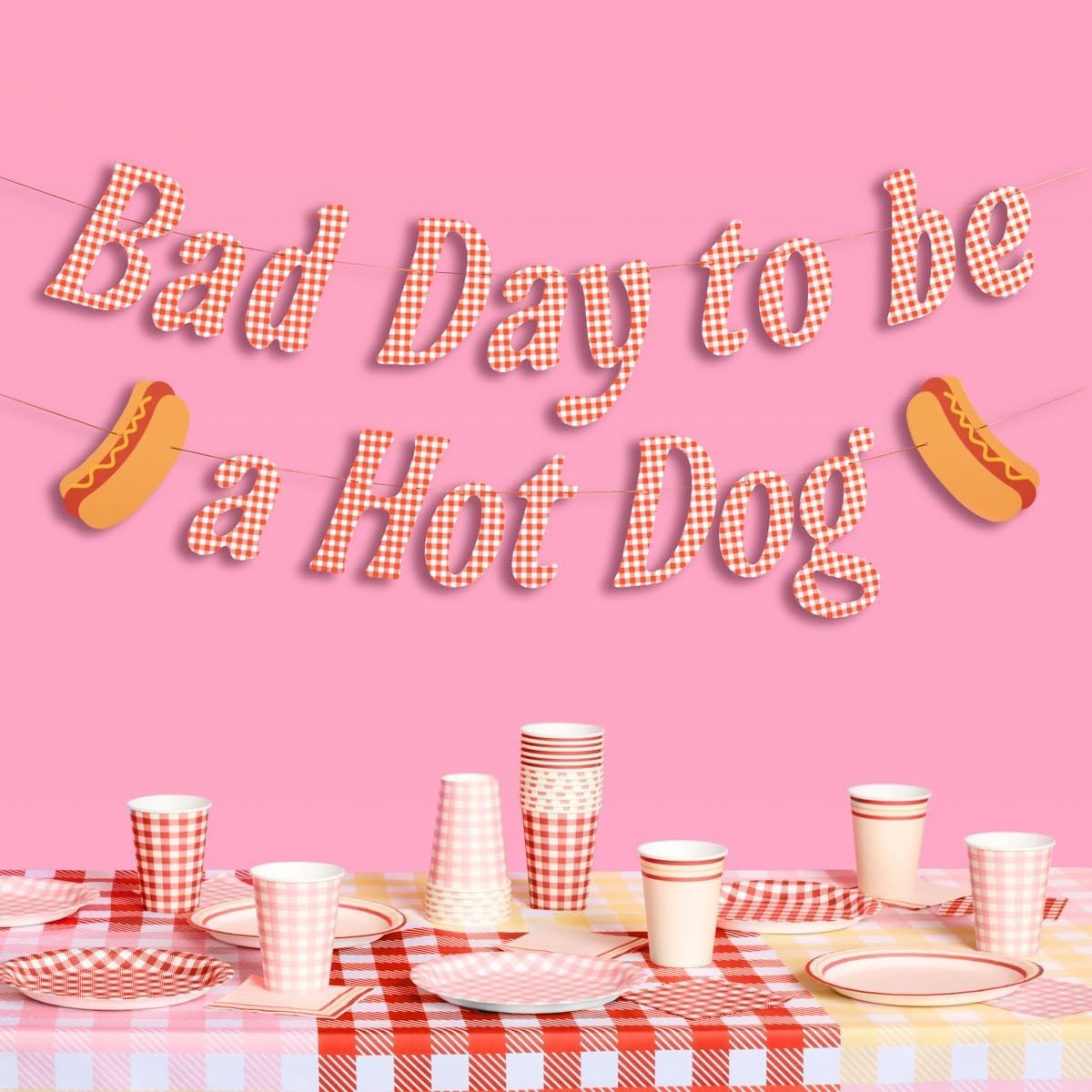 Lightweight Hot Dog Party Banner – Perfect for Cookouts & July 4th Celebrations