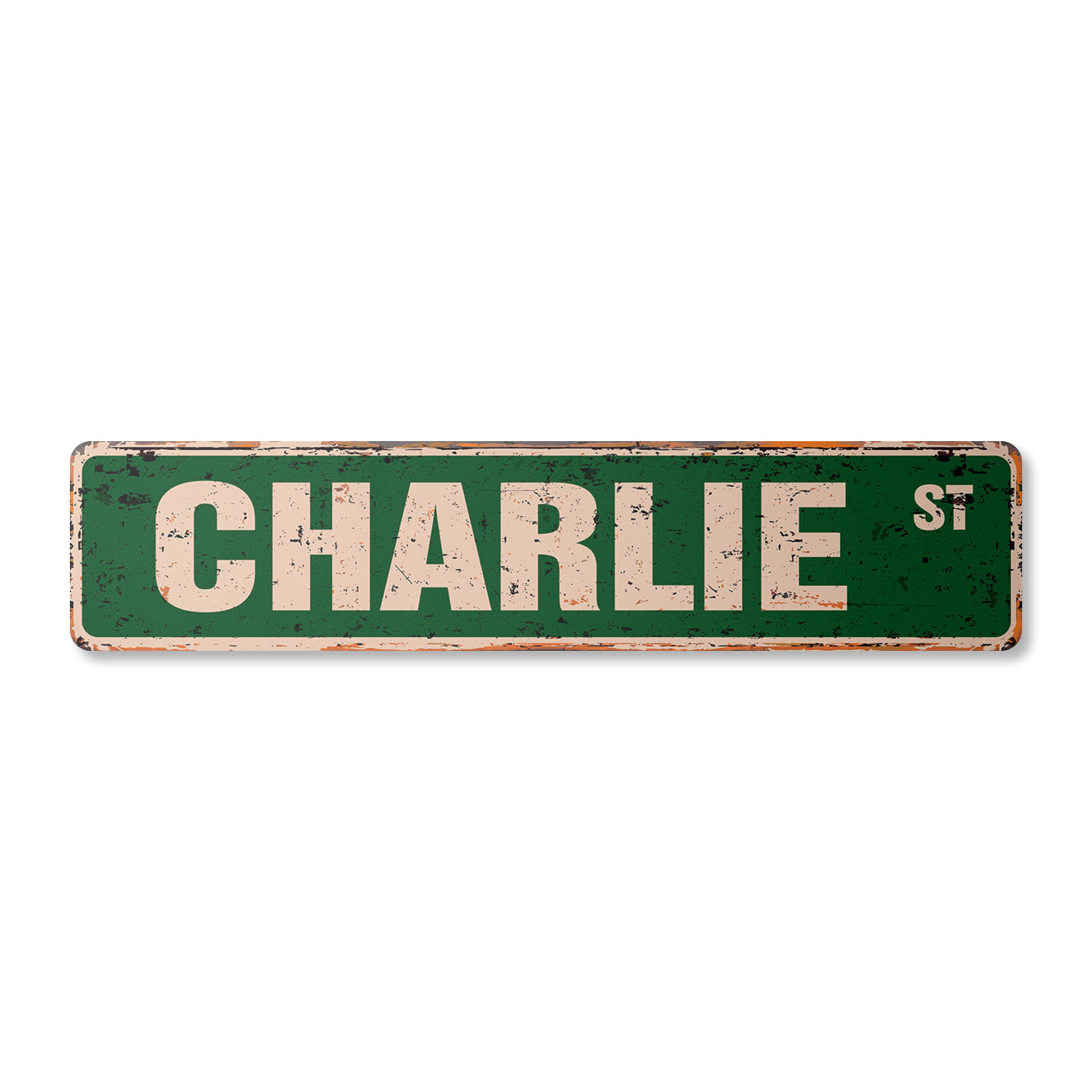 CHARLIE Vintage Street Sign Childrens Name Room Metal Sign
