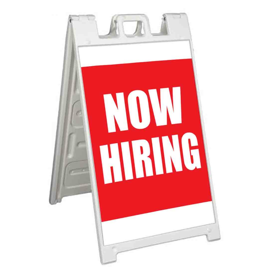 NOW HIRING Signicade 24×36 Aframe Sidewalk Sign Banner Decal EMPLOYMENT JOBS