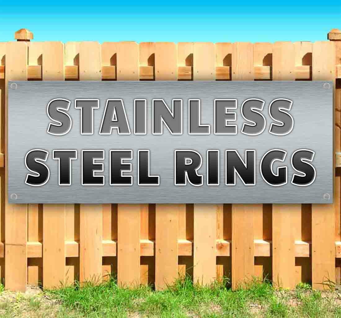 STAINLESS STEEL RINGS Advertising Vinyl Banner Flag Sign Many Sizes FIX RESTORE