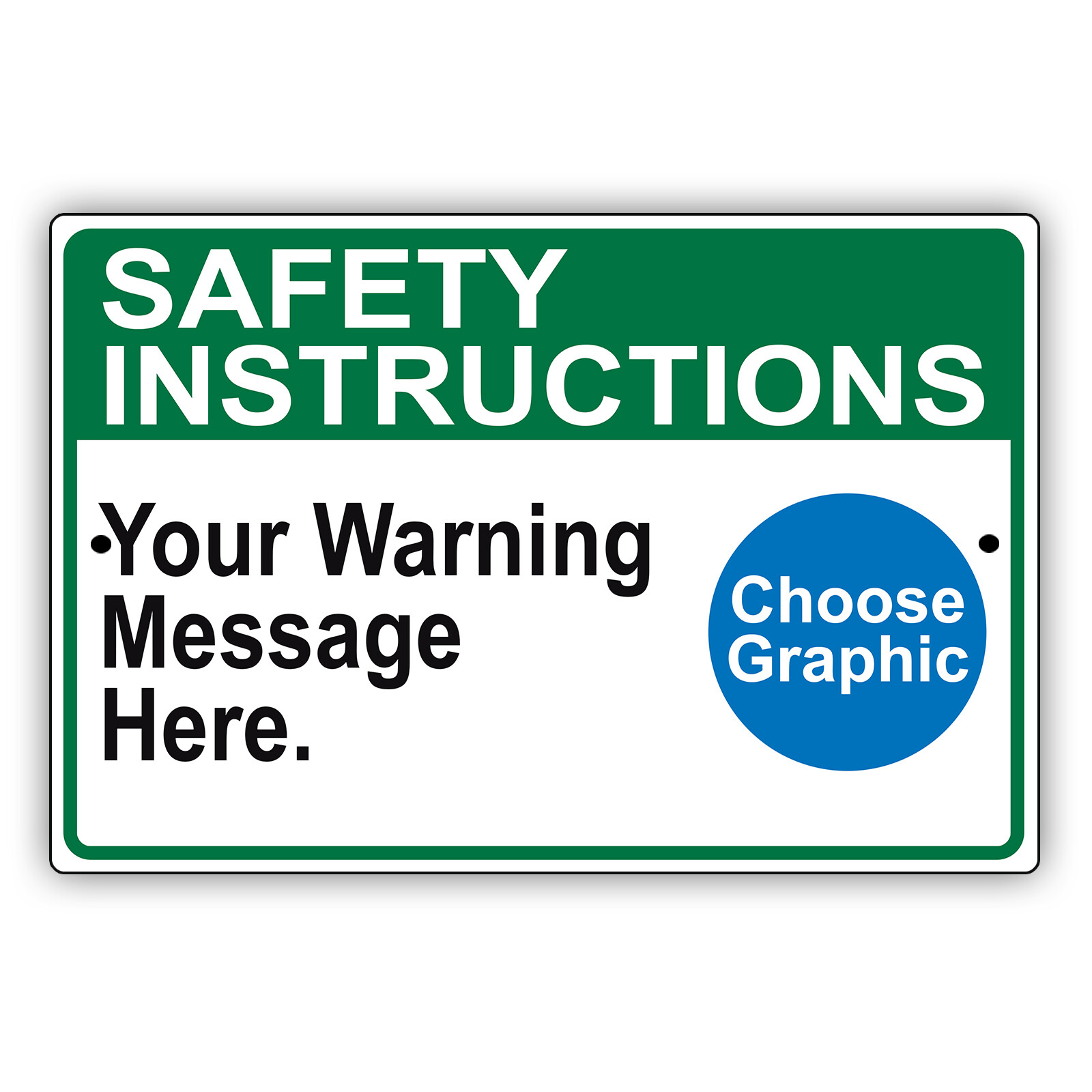 Custom Sign Safety Instructions Your Wording Sign With Logo Aluminum Metal Sign