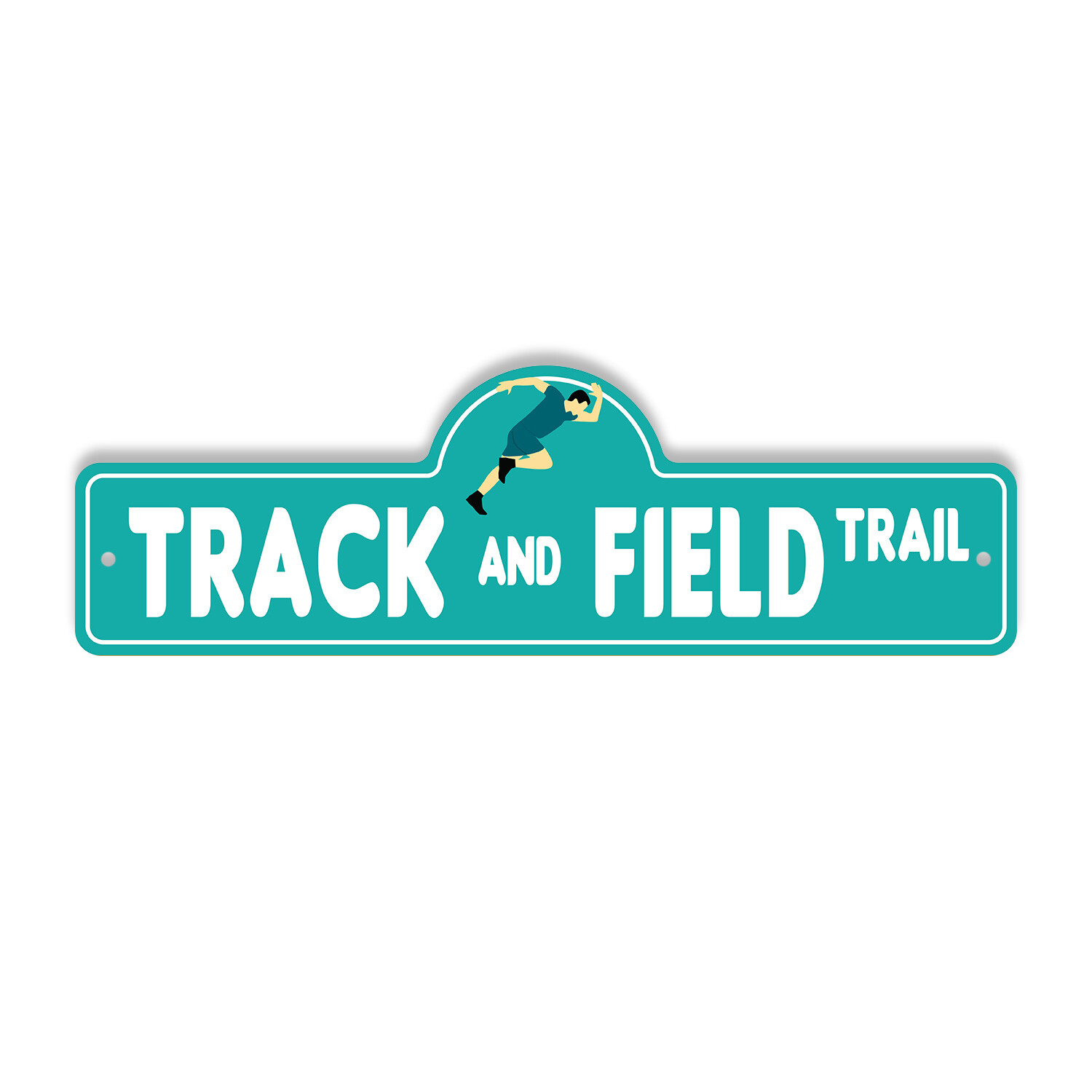 Track And Field Plastic Street Sign Crossing Xing Gift Novelty Funny