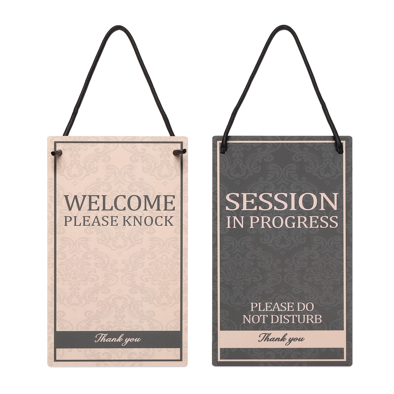 Welcome Please Knock Sign, Please Do Not Disturb Sign, Black Yellow