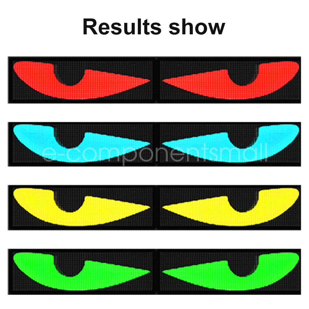 Flexible Sign Car LED Display Screen With Remote APP DIY Programmable Sign USB 1