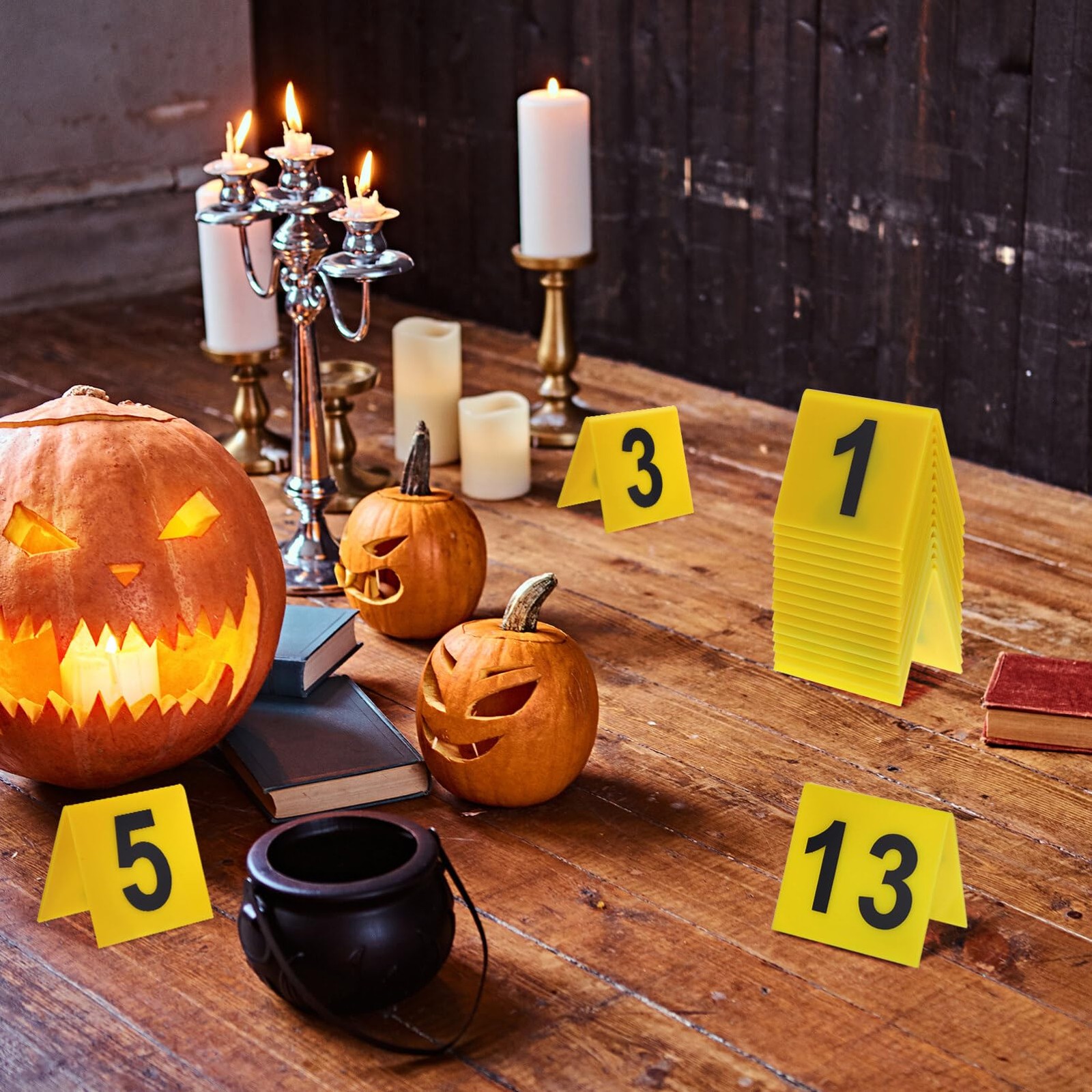 Crime Scene Decorations 15Pcs Evidence Markers Crime Scene Markers Tents 1-15…