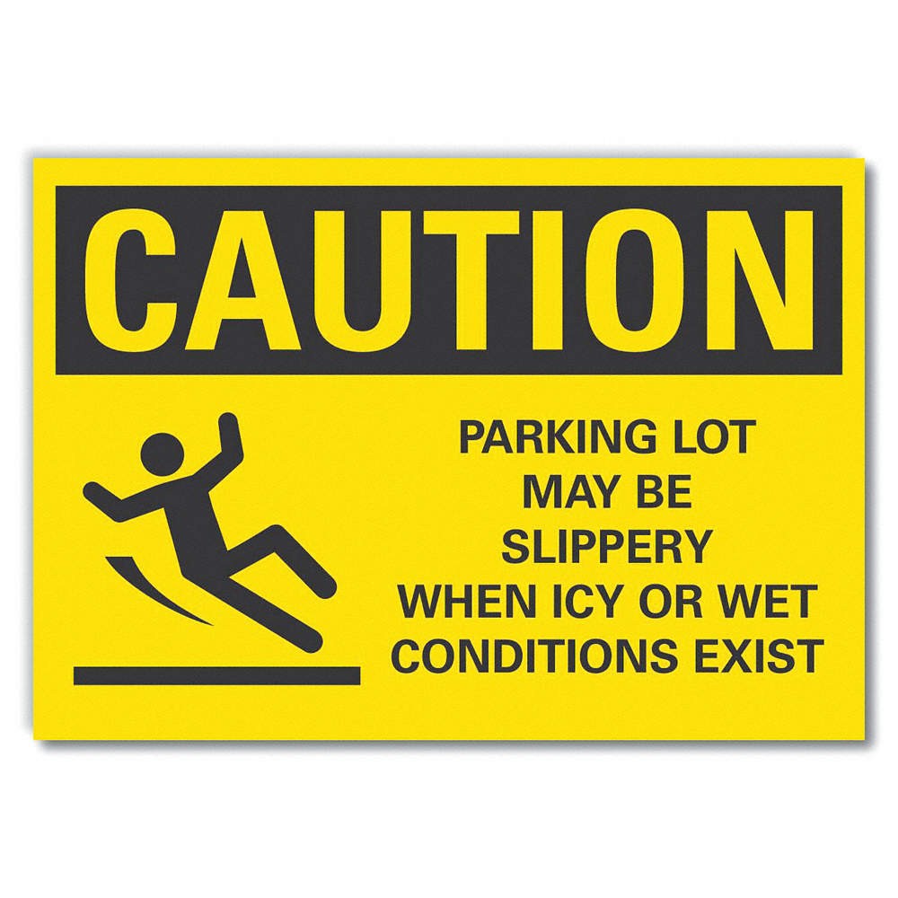 LYLE LCU3-0139-ED_14x10 Caution Sign,10inx14in,Non-PVC Polymer 456G77