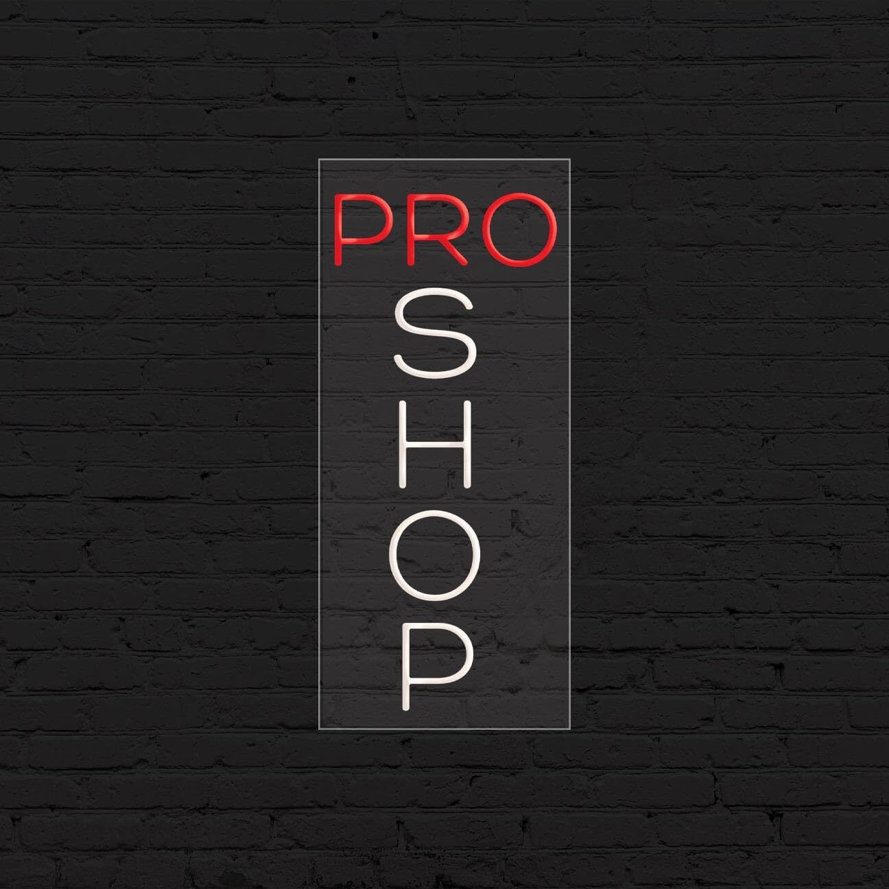 Pro Shop Sign for Business Displays | LED Flex Neon | 13″W x 32″H x 1″D