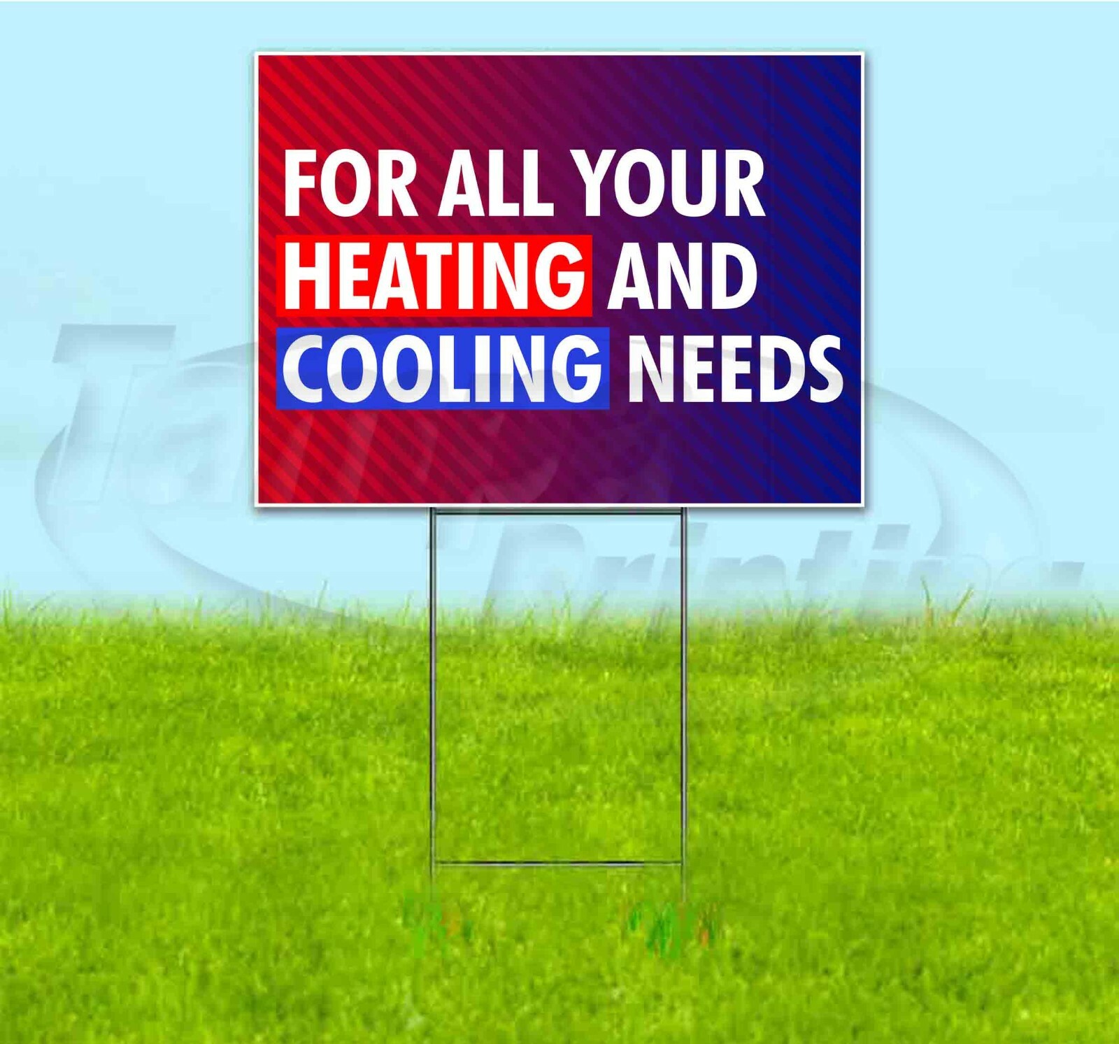 HEATING AND A/C SERVICES 18×24 Yard Sign WITH STAKE Corrugated Bandit USA HVAC