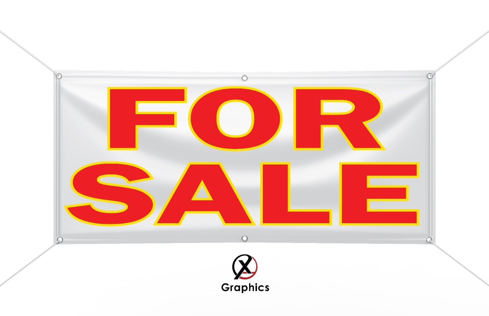 FOR SALE for sale Vinyl Banner advertising Sign. Full color 2×4 ft, 2×6, 3×10