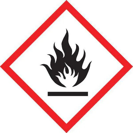 Accuform Lzh601ev2 Label, Flame, 1X1 In, Poly, 250 Roll