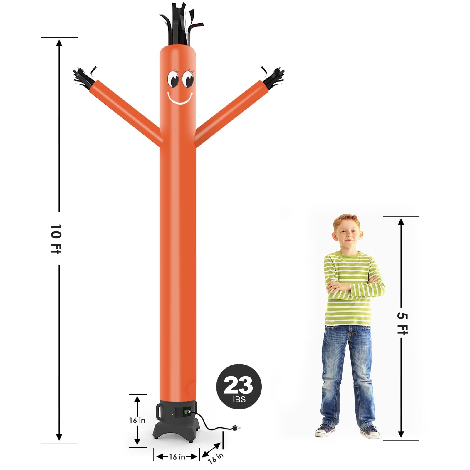 Mounto 10Ft Inflatable Dancer Waving Tube Man Puppet For Store Sign Orange