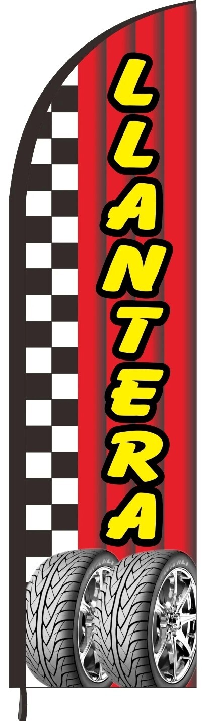 2x6ft llantera Tires shop Flag Swooper Bow Banner 50 X 200cm Outdoor Advertising