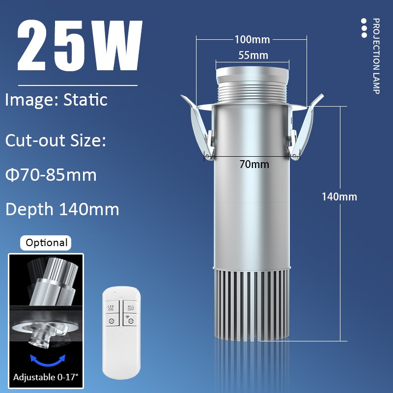 25W Embeded Ceiling Logo Projection Lamp Spotlight Gobo Projector for AD Signs