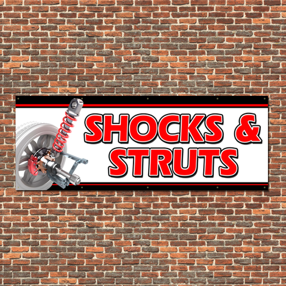 Shocks & Struts Banner 48″x120″ (4’x10′) Free Shipping/Customization