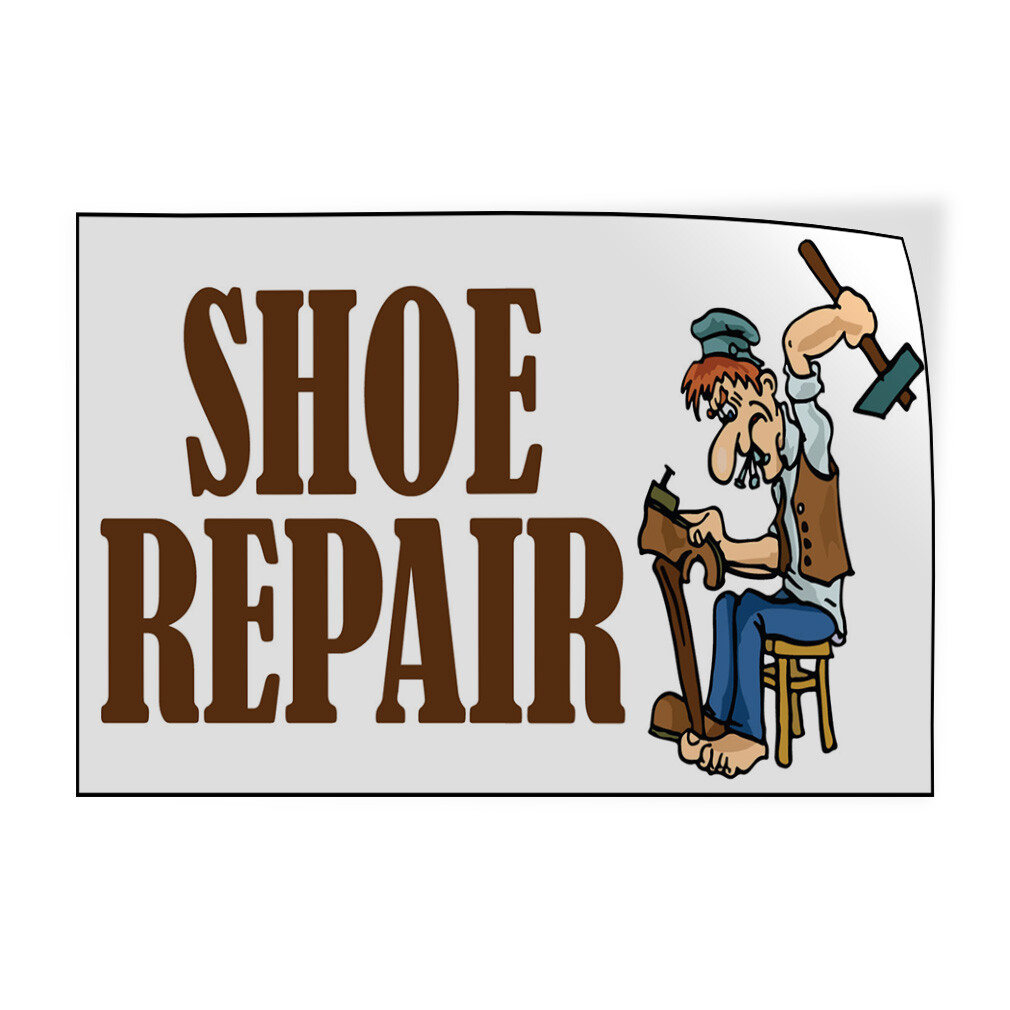 Decal Stickers Shoe Repair Business C Vinyl Store Sign Label Business