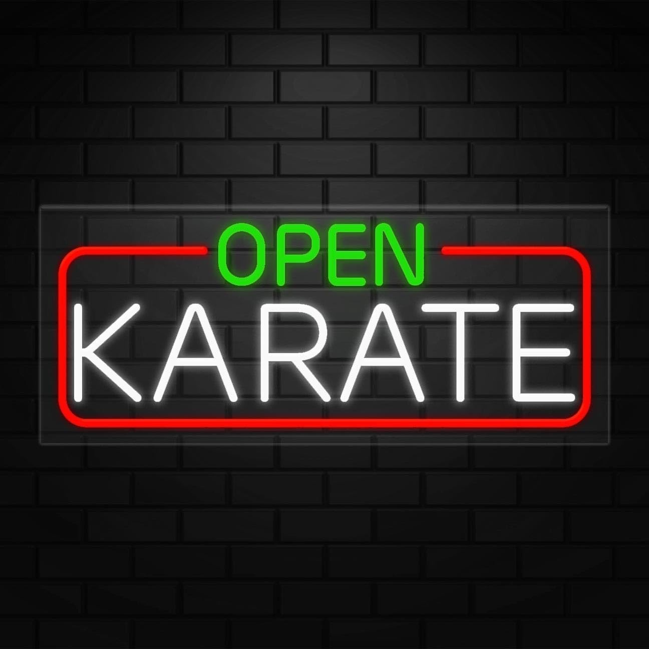 Open Karate Neon Sign for Retail Displays | LED Flex Neon | 32″W x 13″H x 1″D