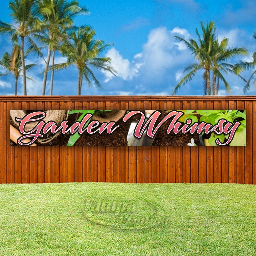 GARDEN WHIMSY Advertising Plants Herbs Vinyl Banner Flag Sign USA XL02119
