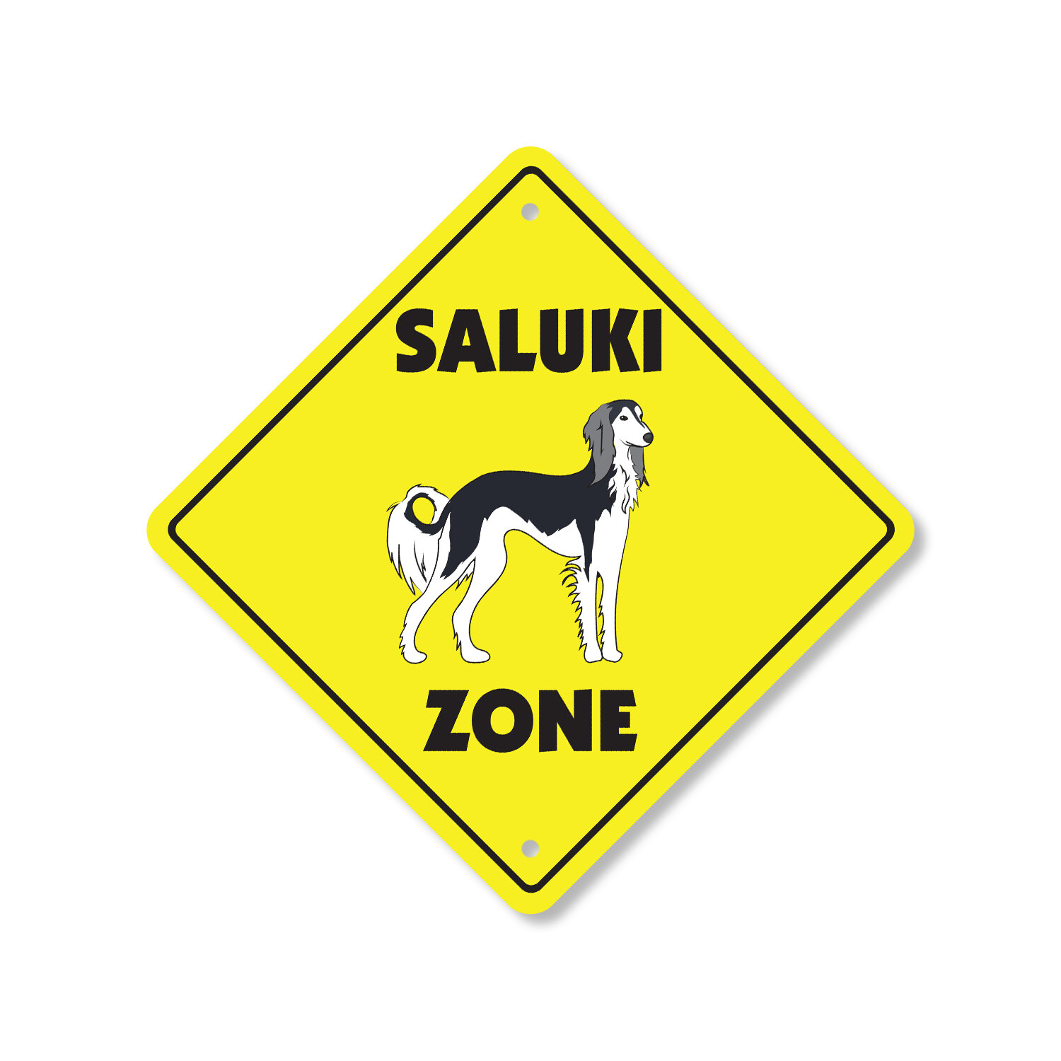 Saluki Plastic Street Sign Crossing Xing Gift Novelty Funny