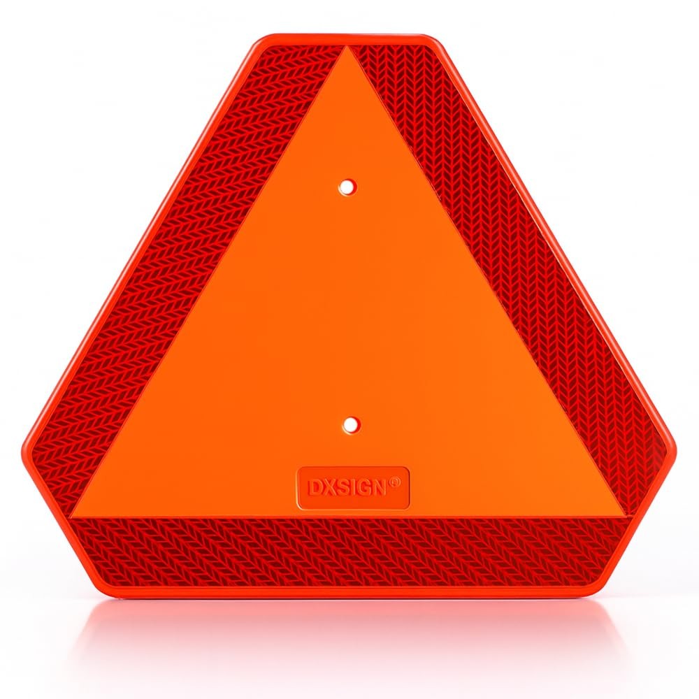 Slow Moving Vehicle Sign Triangle Sign 14″x16″ Engineering Reflective Up to 7…