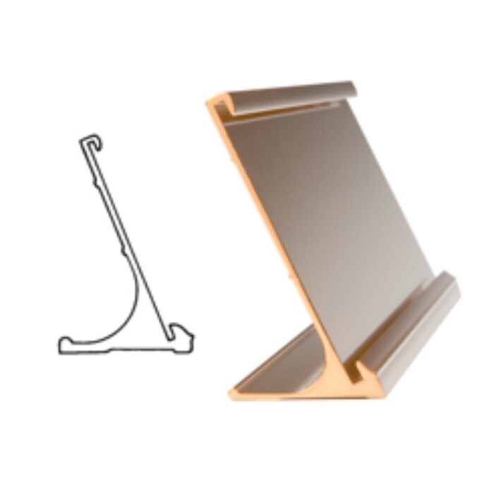 BRIGHT GOLD COLOR ANODIZED ALUMINUM Office Desk Name Plate Holder – 2″ x 8″