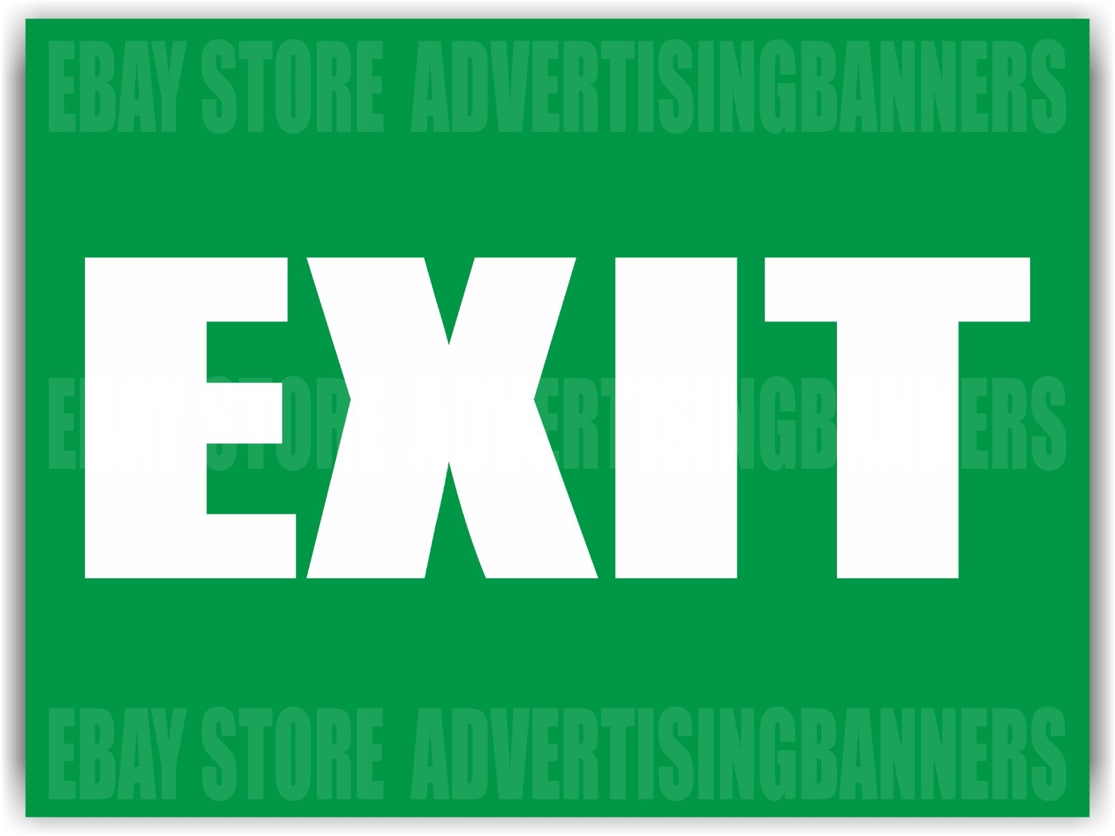 EXIT Yard Sign with H-Stakes entrance parking shop fireman warning
