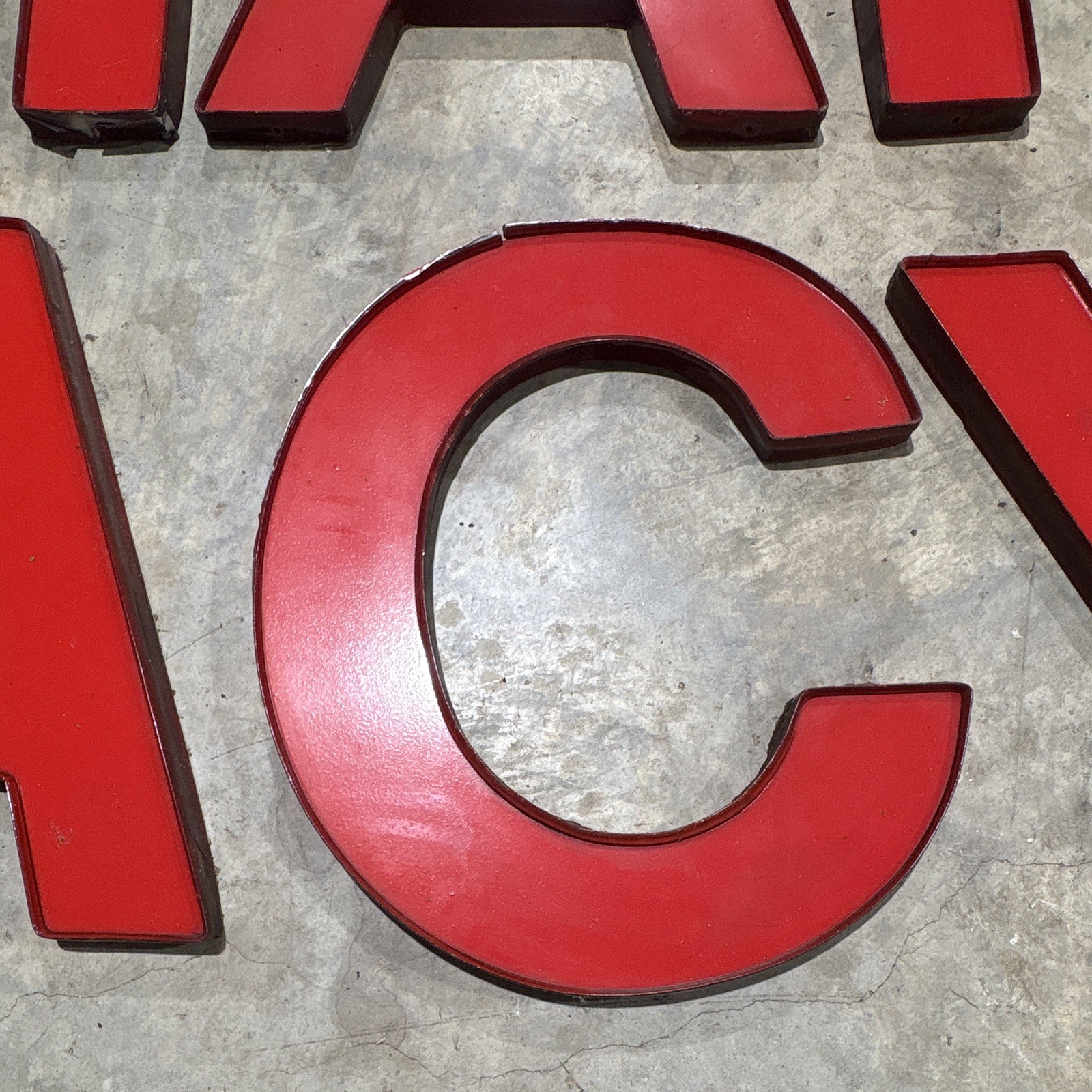 Red Channel Letters Walgreens PHARMACY Exterior Plastic Sign Individual Letters