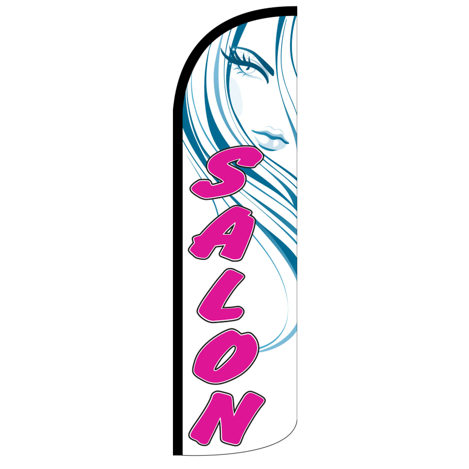 Hair Salon Flag Flutter Feather Banner Swooper Extra Wide Windless