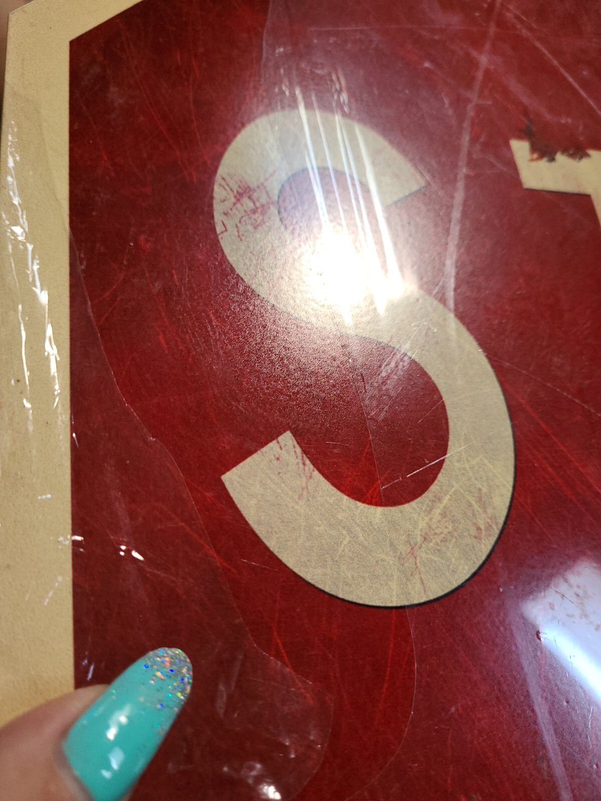 Distressed Metal Red 15 Inch STOP sign Oiginal Shrink Wrap