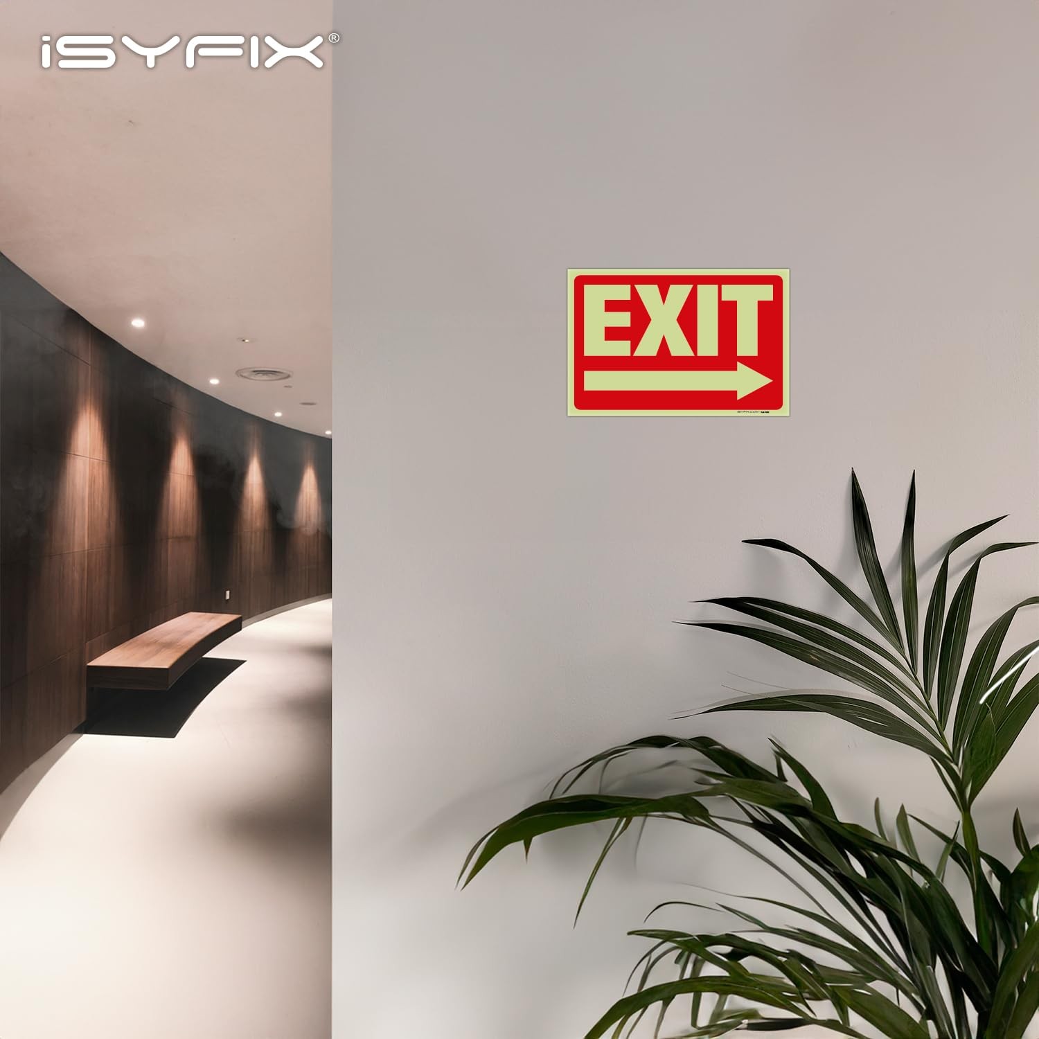 Isyfix Exit Stickers Signs Directional Right Arrow 12 Pack – In The Dark