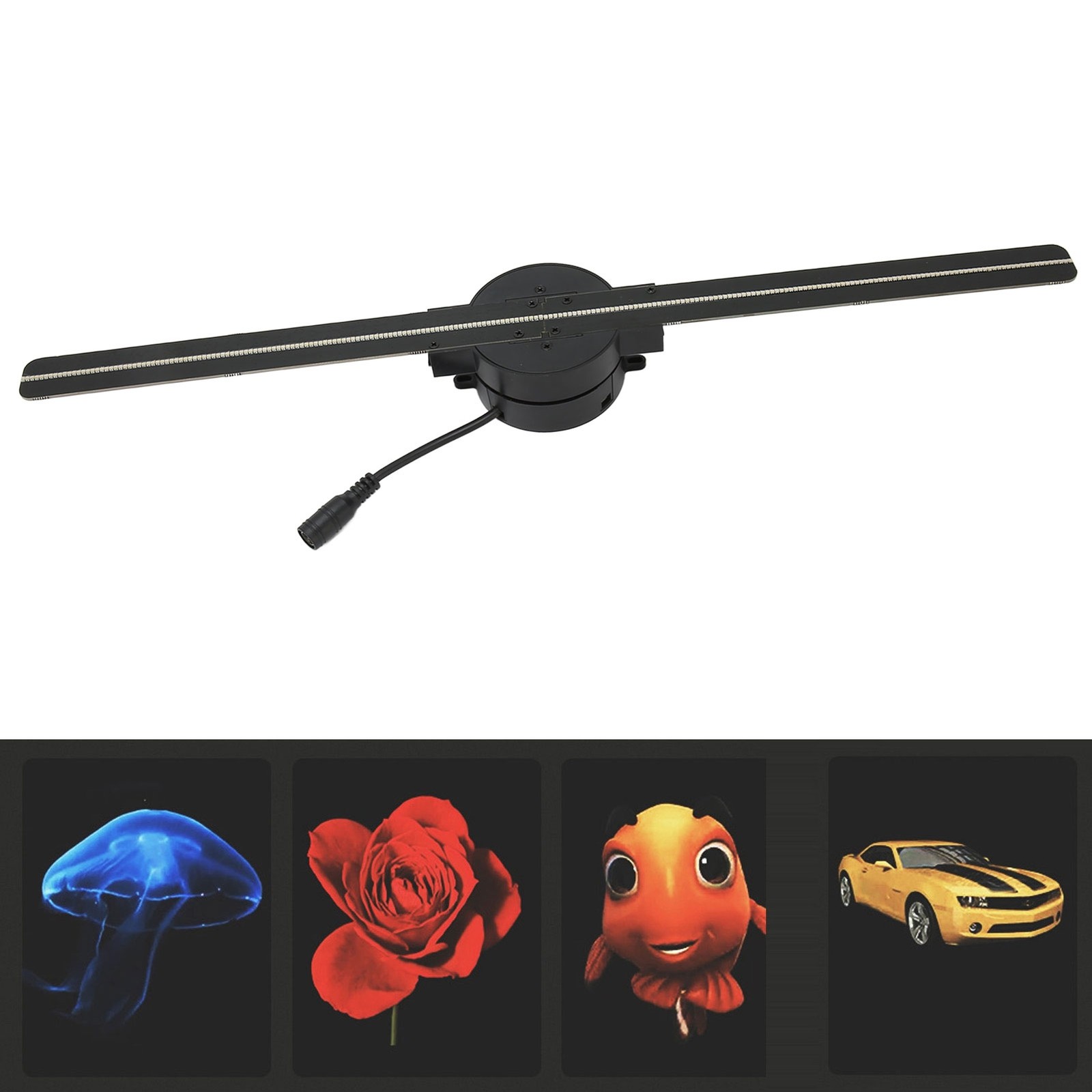 1 3D Hologram Fan WiFi Projector High-Resolution Display For Advertising