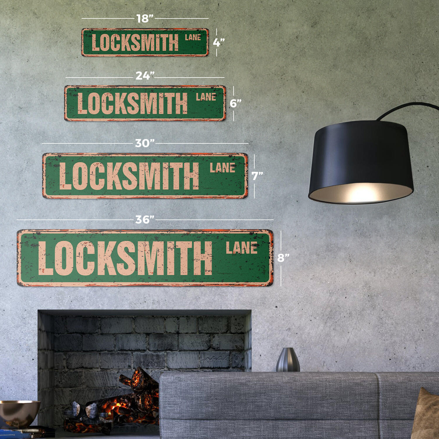 LOCKSMITH Vintage Street Sign Metal Plastic lock smith keys locks 24