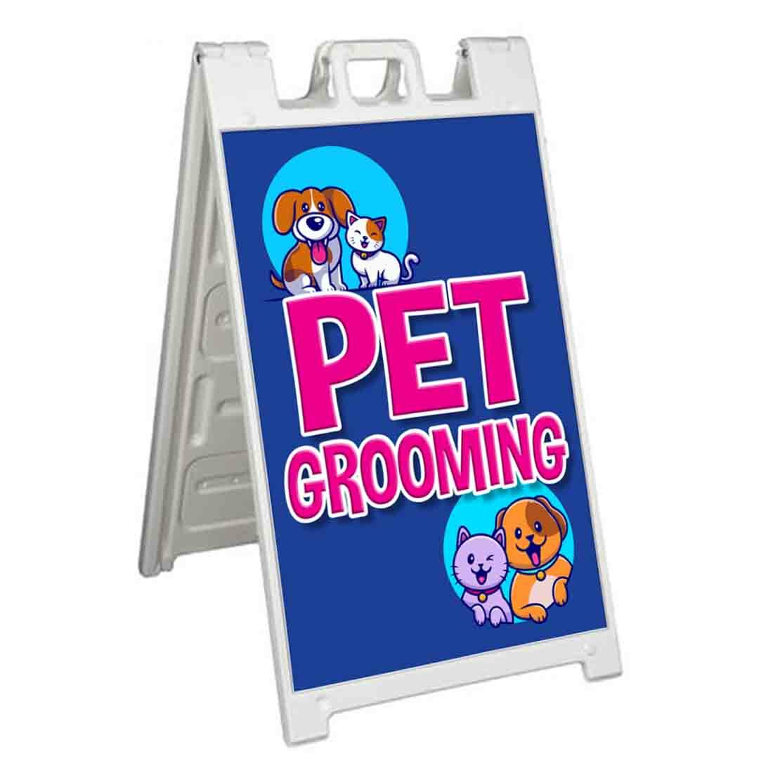 PET GROOMING Signicade 24×36 Aframe Sidewalk Decal Sign Banner SALON GROOM