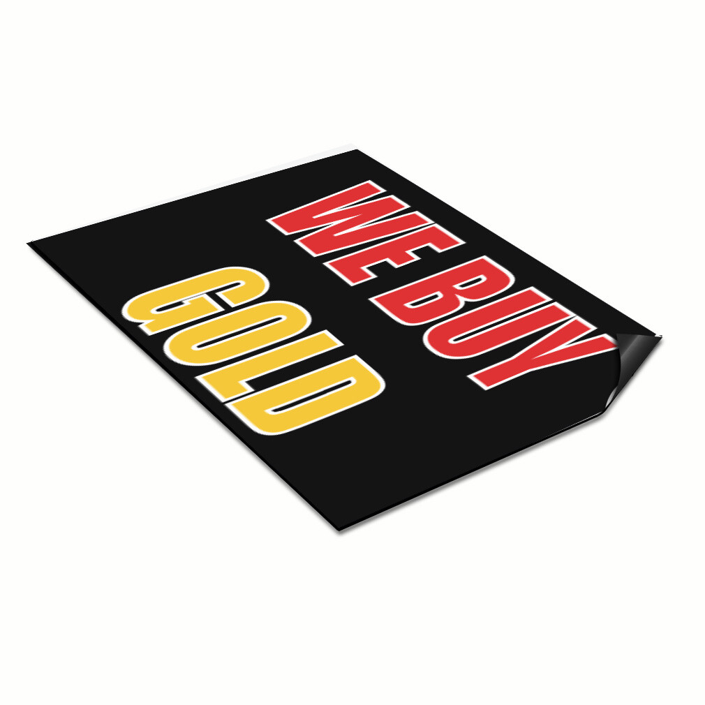Car Magnet Set of 2 We Buy Gold Outdoor Advertising Printing E Industrial Sign