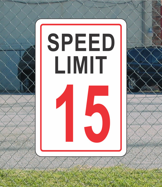 RED Speed Limit 15 Metal Sign for Street Road Highway Parking Lot 12″x18″ mph