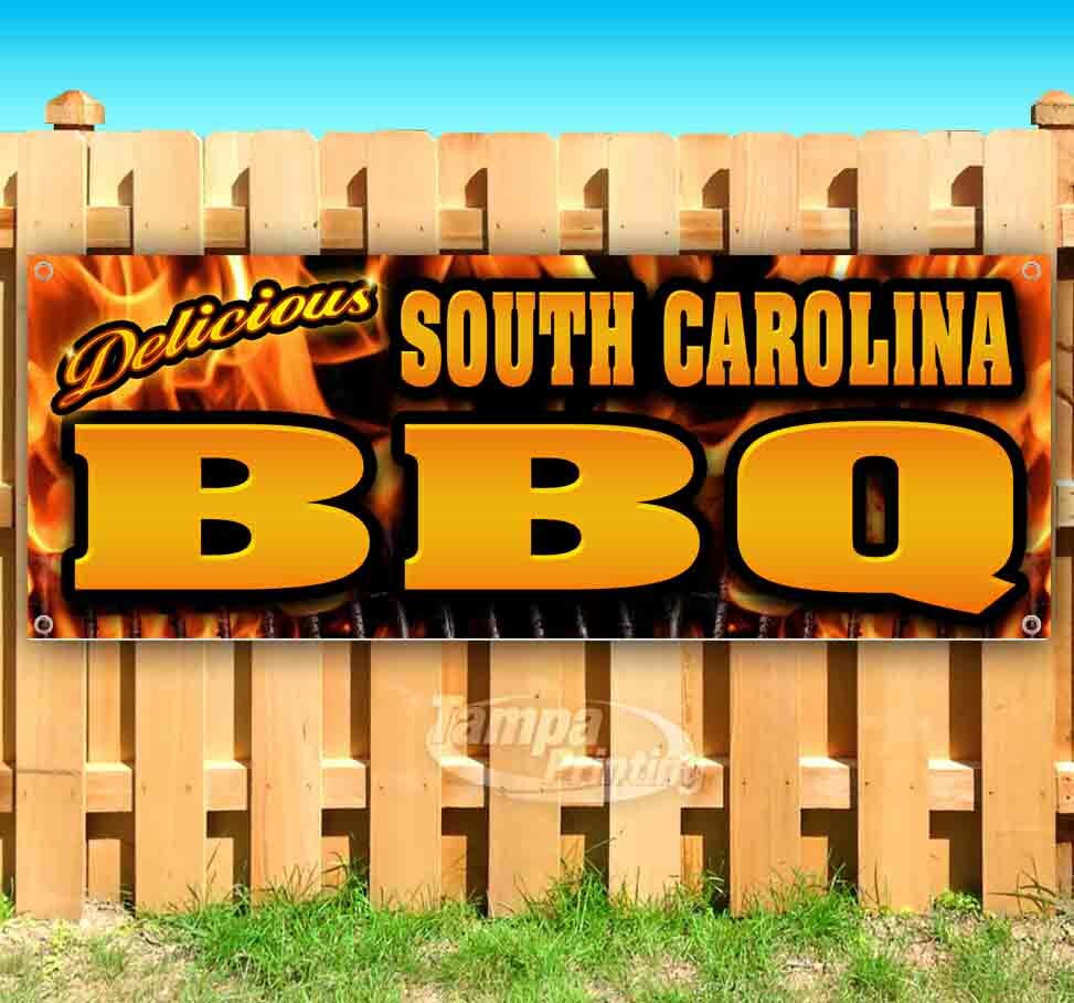 South Carolina BBQ Advertising Vinyl Banner Flag Sign Many Sizes Available USA